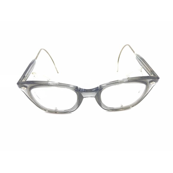 Sellstrom Vintage Smoke Gray Square Side Shileds Eyeglasses Frames 150 Men Women - Picture 2 of 12